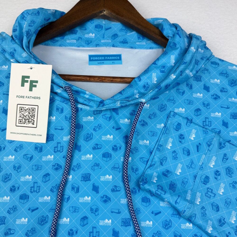 Fore Fathers Texas AirSystems Men’s XL All Over Print Performance Golf Hoodie